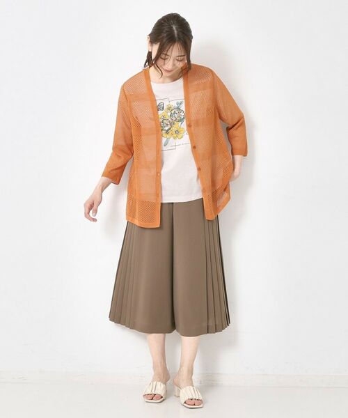 CORDIER / コルディア Tシャツ | 【M～4Lサイズ】パッチワーク＆刺繍 フラワーモチーフTシャツ | 詳細13