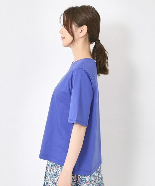 CORDIER / コルディア Tシャツ | 【M～4Lサイズ】パッチワーク＆刺繍 フラワーモチーフTシャツ | 詳細2