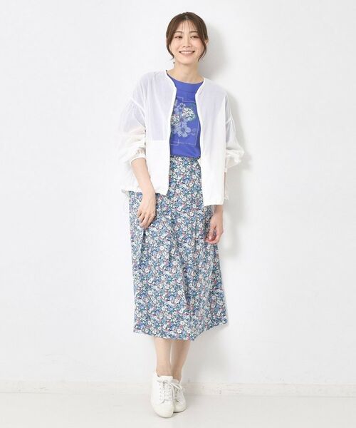 CORDIER / コルディア Tシャツ | 【M～4Lサイズ】パッチワーク＆刺繍 フラワーモチーフTシャツ | 詳細21