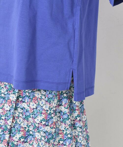 CORDIER / コルディア Tシャツ | 【M～4Lサイズ】パッチワーク＆刺繍 フラワーモチーフTシャツ | 詳細6