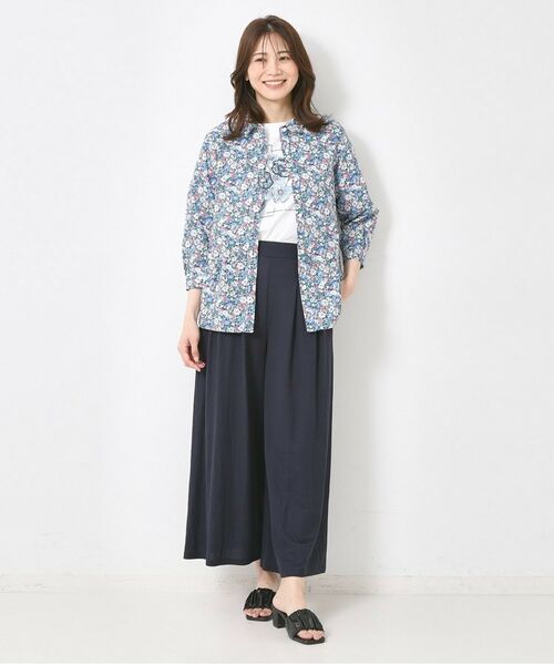 CORDIER / コルディア Tシャツ | 【M～4Lサイズ】パッチワーク＆刺繍 フラワーモチーフTシャツ | 詳細8