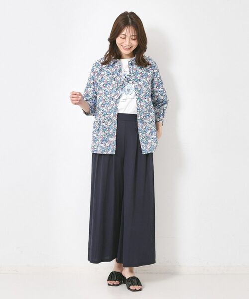 CORDIER / コルディア Tシャツ | 【M～4Lサイズ】パッチワーク＆刺繍 フラワーモチーフTシャツ | 詳細9