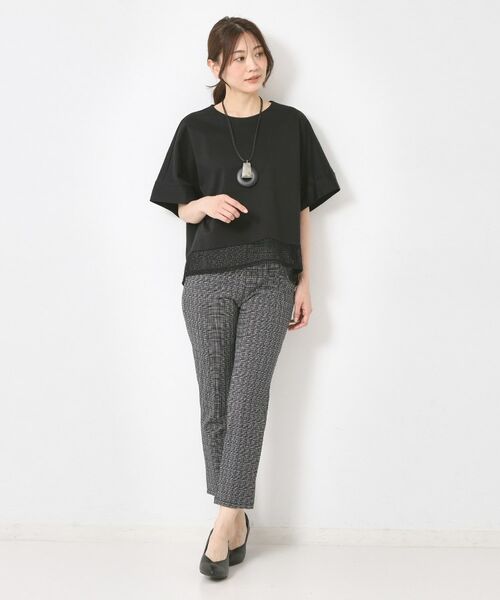 CORDIER / コルディア カットソー | 【M~4Lサイズ】ラッセルレース シェルジャージプルオーバー | 詳細12