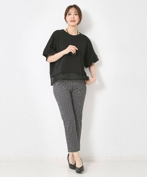 CORDIER / コルディア カットソー | 【M~4Lサイズ】ラッセルレース シェルジャージプルオーバー | 詳細13