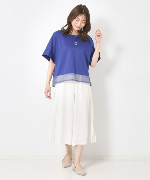 CORDIER / コルディア カットソー | 【M~4Lサイズ】ラッセルレース シェルジャージプルオーバー | 詳細20