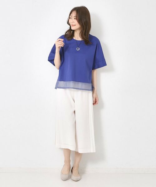 CORDIER / コルディア カットソー | 【M~4Lサイズ】ラッセルレース シェルジャージプルオーバー | 詳細21