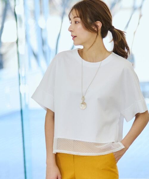 CORDIER / コルディア カットソー | 【M~4Lサイズ】ラッセルレース シェルジャージプルオーバー | 詳細23