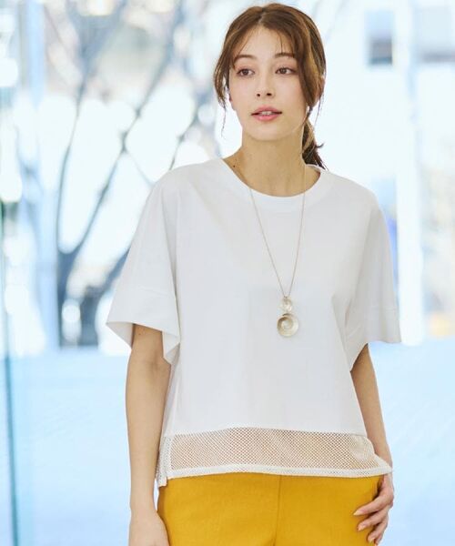 CORDIER / コルディア カットソー | 【M~4Lサイズ】ラッセルレース シェルジャージプルオーバー | 詳細24