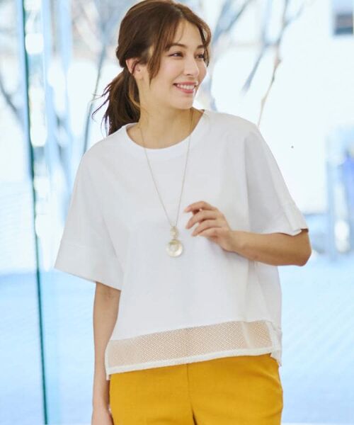 CORDIER / コルディア カットソー | 【M~4Lサイズ】ラッセルレース シェルジャージプルオーバー | 詳細25