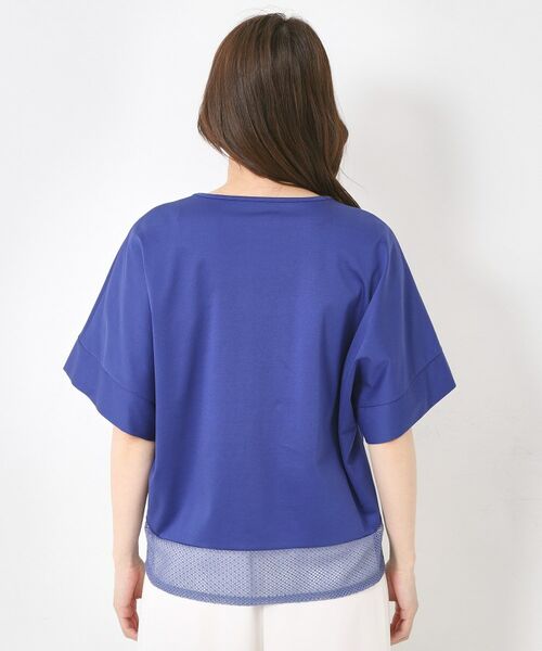 CORDIER / コルディア カットソー | 【M~4Lサイズ】ラッセルレース シェルジャージプルオーバー | 詳細3