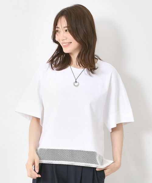 CORDIER / コルディア カットソー | 【M~4Lサイズ】ラッセルレース シェルジャージプルオーバー | 詳細7