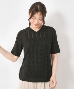 CORDIER / コルディア ニット・セーター | 【M～4Lサイズ/洗える】ブリーゼヤーン プルオーバーニット