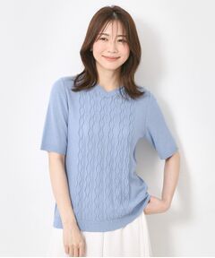 CORDIER / コルディア ニット・セーター | 【M～4Lサイズ/洗える】ブリーゼヤーン プルオーバーニット