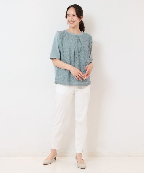 CORDIER / コルディア カットソー | 【洗える】フラワーレースプルオーバージャージ | 詳細18