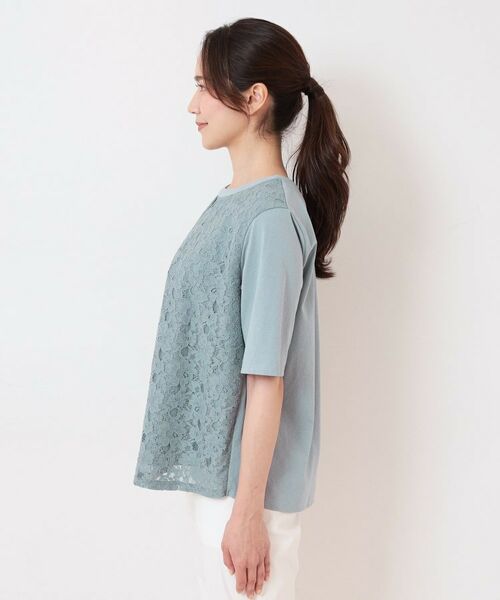 CORDIER / コルディア カットソー | 【洗える】フラワーレースプルオーバージャージ | 詳細2