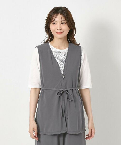 CORDIER / コルディア ベスト | 【洗える／M～4Lサイズ／セットアップ可】ドライタッチ ジャージベスト | 詳細1