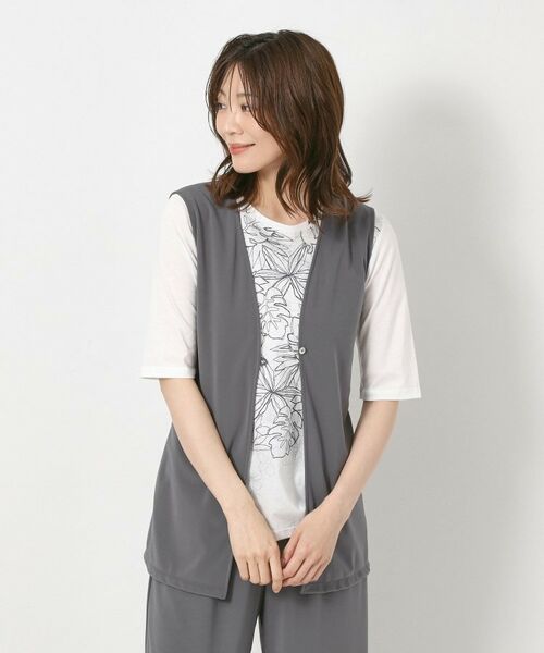 CORDIER / コルディア ベスト | 【洗える／M～4Lサイズ／セットアップ可】ドライタッチ ジャージベスト | 詳細16