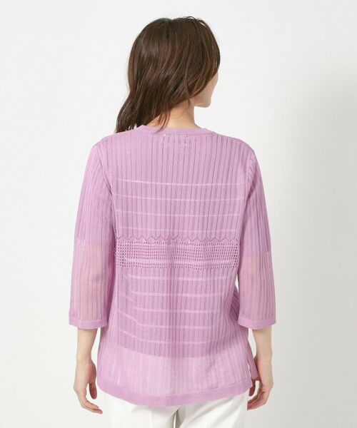 CORDIER / コルディア カーディガン・ボレロ | 【M～3Lサイズ／麻混／洗える】シャインリノ サマーニットVカーディガン | 詳細3