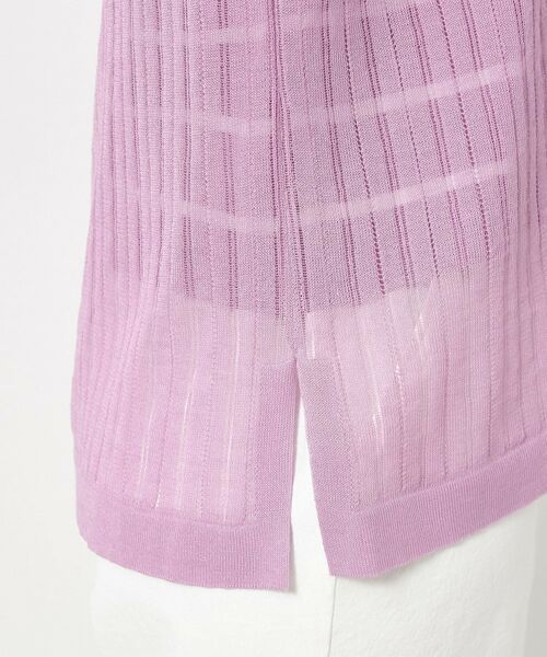 CORDIER / コルディア カーディガン・ボレロ | 【M～3Lサイズ／麻混／洗える】シャインリノ サマーニットVカーディガン | 詳細6