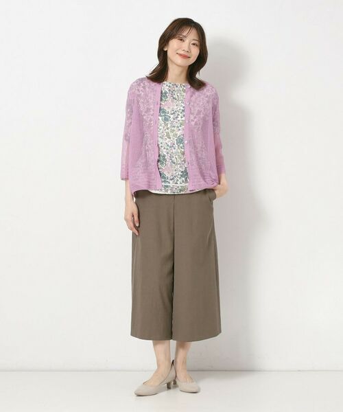 CORDIER / コルディア カーディガン・ボレロ | 【M~3Lサイズ/麻混/洗える】シャインリノ サマーニットカーディガン | 詳細13