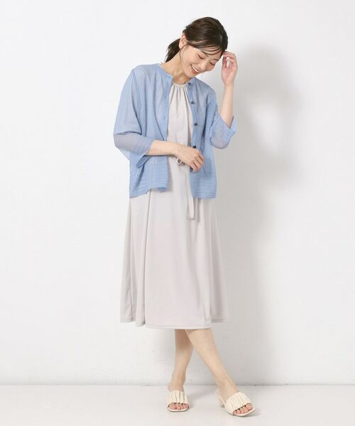 CORDIER / コルディア カーディガン・ボレロ | 【M~3Lサイズ/麻混/洗える】シャインリノ サマーニットカーディガン | 詳細17