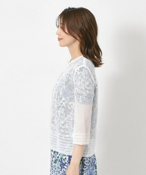 CORDIER / コルディア カーディガン・ボレロ | 【M~3Lサイズ/麻混/洗える】シャインリノ サマーニットカーディガン | 詳細2