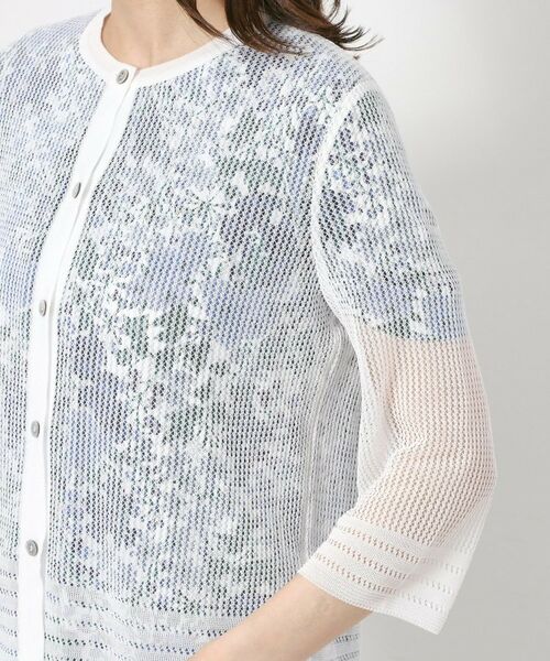 CORDIER / コルディア カーディガン・ボレロ | 【M~3Lサイズ/麻混/洗える】シャインリノ サマーニットカーディガン | 詳細5