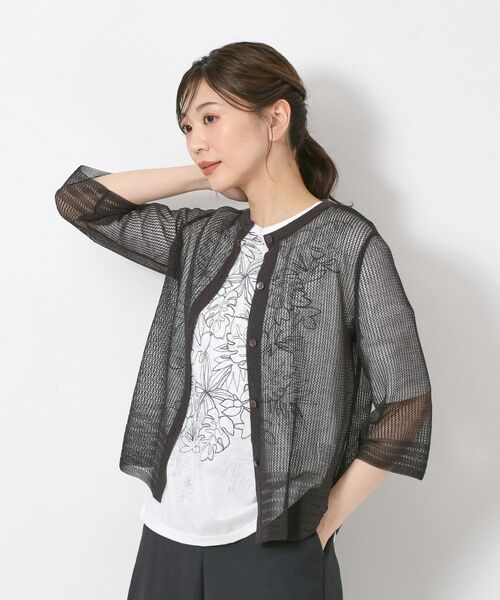 CORDIER / コルディア カーディガン・ボレロ | 【M~3Lサイズ/麻混/洗える】シャインリノ サマーニットカーディガン | 詳細8