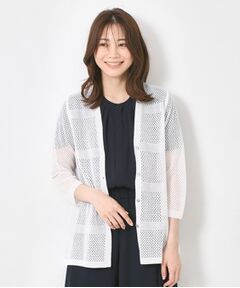 CORDIER / コルディア カーディガン・ボレロ | 【M～4Lサイズ/手洗い可】シャインリノ麻混ミドル丈カーディガン