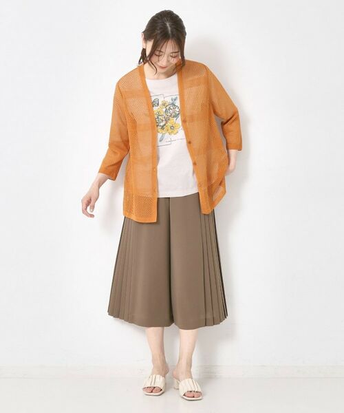 CORDIER / コルディア カーディガン・ボレロ | 【M~4Lサイズ/手洗い可】シャインリノ麻混ミドル丈カーディガン | 詳細13
