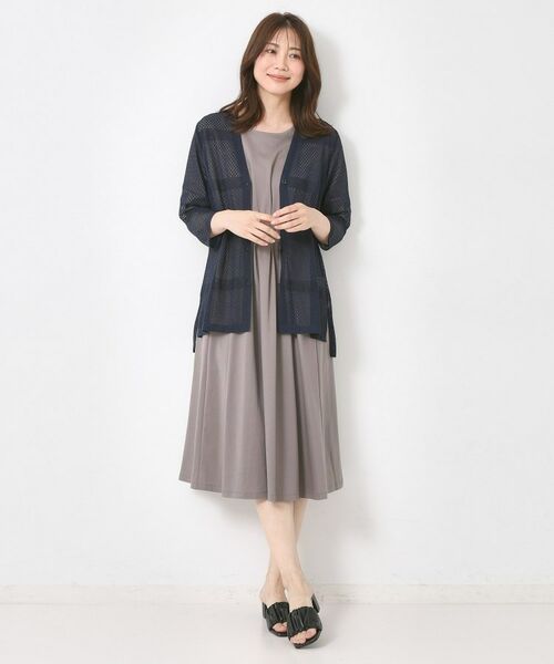 CORDIER / コルディア カーディガン・ボレロ | 【M~4Lサイズ/手洗い可】シャインリノ麻混ミドル丈カーディガン | 詳細16