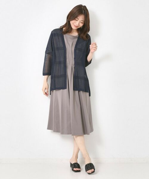 CORDIER / コルディア カーディガン・ボレロ | 【M~4Lサイズ/手洗い可】シャインリノ麻混ミドル丈カーディガン | 詳細17