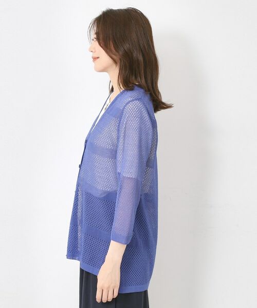 CORDIER / コルディア カーディガン・ボレロ | 【M~4Lサイズ/手洗い可】シャインリノ麻混ミドル丈カーディガン | 詳細2