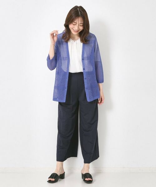 CORDIER / コルディア カーディガン・ボレロ | 【M~4Lサイズ/手洗い可】シャインリノ麻混ミドル丈カーディガン | 詳細21