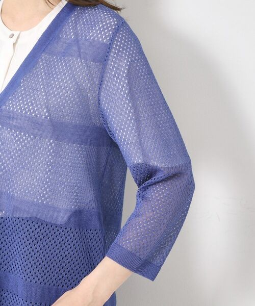 CORDIER / コルディア カーディガン・ボレロ | 【M~4Lサイズ/手洗い可】シャインリノ麻混ミドル丈カーディガン | 詳細5