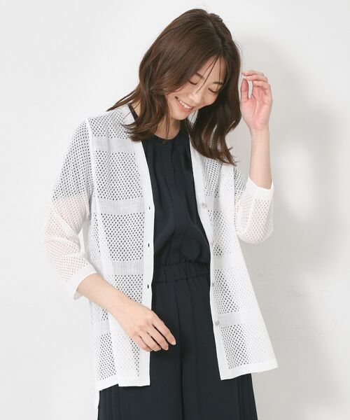 CORDIER / コルディア カーディガン・ボレロ | 【M~4Lサイズ/手洗い可】シャインリノ麻混ミドル丈カーディガン | 詳細7