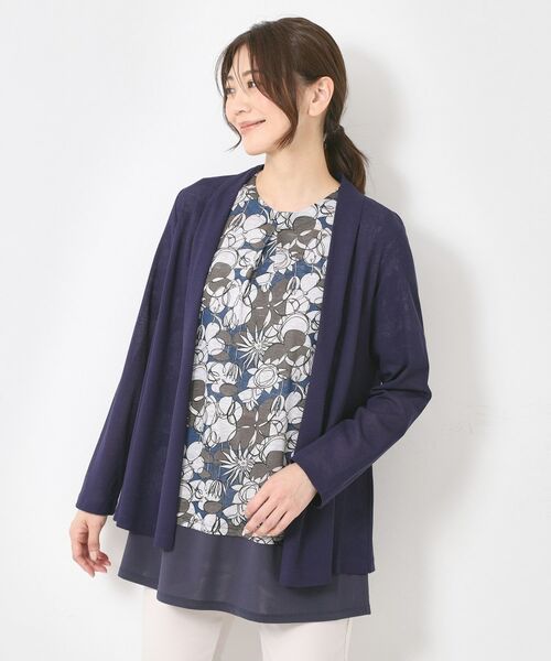 CORDIER / コルディア カーディガン・ボレロ | 【M~4Lサイズ/接触冷感/手洗い可】シアータックジャージカーディガン(ブルー(093))