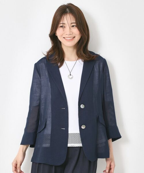 CORDIER / コルディア テーラードジャケット | 【M~4Lサイズ】シアーテーラードジャケット | 詳細9