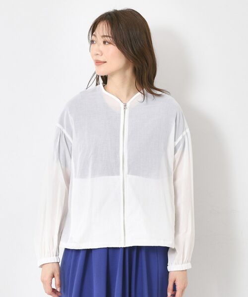 CORDIER / コルディア レザーブルゾン・ジャケット | 【手洗い可】コットンオーガンジーブルゾン | 詳細1