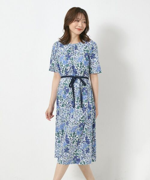 リバティー生地〜ワンピース Liberty Print Waist String Dress | Pasand by ne Quittez pas