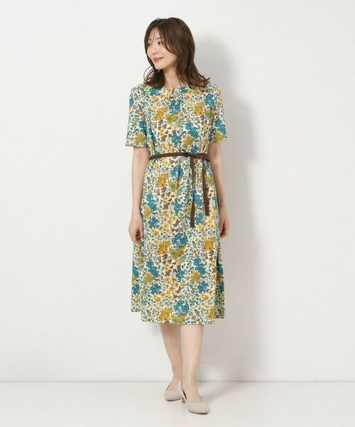 CORDIER / コルディア ミニ丈・ひざ丈ワンピース | 【リバティ/M~4Lサイズ/洗える】エドナ Aラインワンピース | 詳細18