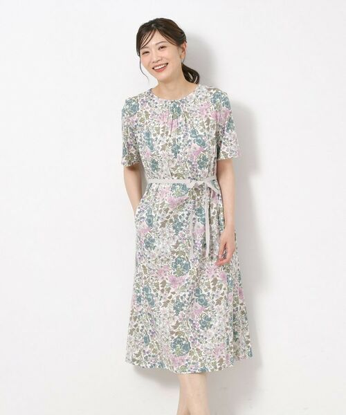 CORDIER / コルディア ミニ丈・ひざ丈ワンピース | 【リバティ/M~4Lサイズ/洗える】エドナ Aラインワンピース | 詳細8
