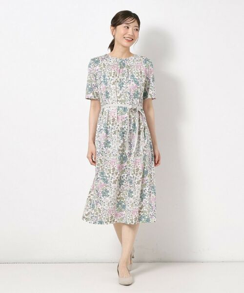 CORDIER / コルディア ミニ丈・ひざ丈ワンピース | 【リバティ/M~4Lサイズ/洗える】エドナ Aラインワンピース | 詳細9