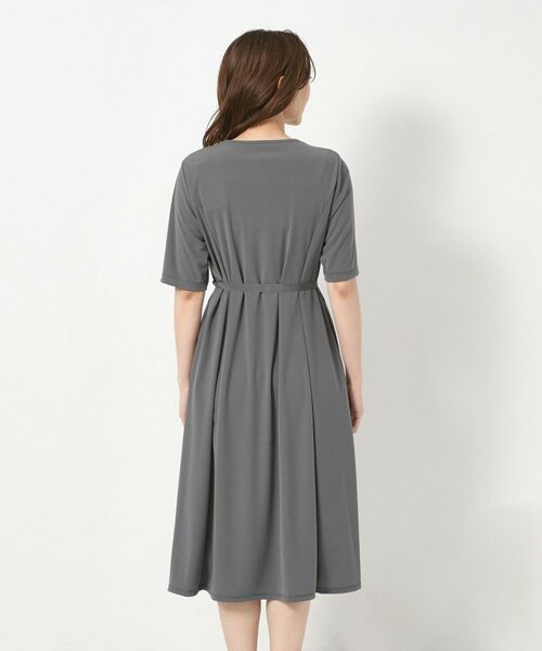 CORDIER / コルディア ミニ丈・ひざ丈ワンピース | 【接触冷感／洗える／M～4Lサイズ】ドライタッチ 美シルエットジャージワンピース | 詳細3