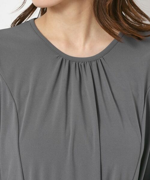 CORDIER / コルディア ミニ丈・ひざ丈ワンピース | 【接触冷感／洗える／M～4Lサイズ】ドライタッチ 美シルエットジャージワンピース | 詳細4