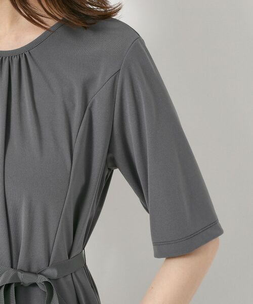 CORDIER / コルディア ミニ丈・ひざ丈ワンピース | 【接触冷感／洗える／M～4Lサイズ】ドライタッチ 美シルエットジャージワンピース | 詳細5