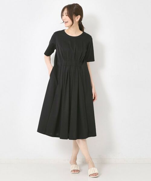 CORDIER / コルディア ミニ丈・ひざ丈ワンピース | 【M～4Lサイズ／手洗い可】シェルジャージ ワンピース | 詳細10
