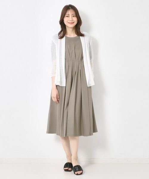 CORDIER / コルディア ミニ丈・ひざ丈ワンピース | 【M～4Lサイズ／手洗い可】シェルジャージ ワンピース | 詳細13