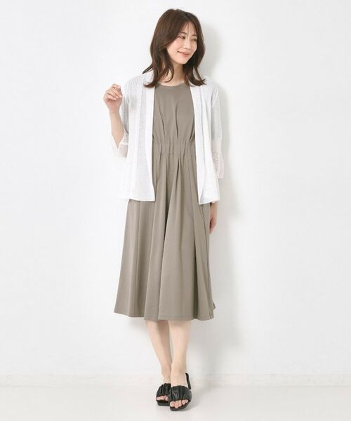 CORDIER / コルディア ミニ丈・ひざ丈ワンピース | 【M～4Lサイズ／手洗い可】シェルジャージ ワンピース | 詳細14