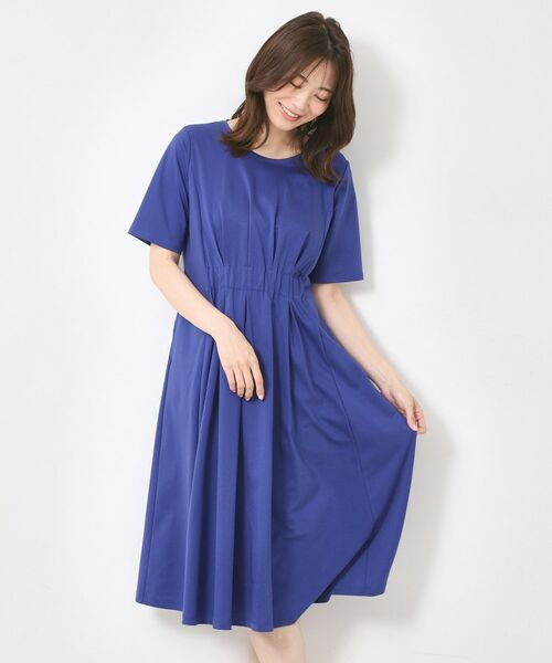 CORDIER / コルディア ミニ丈・ひざ丈ワンピース | 【M～4Lサイズ／手洗い可】シェルジャージ ワンピース | 詳細16